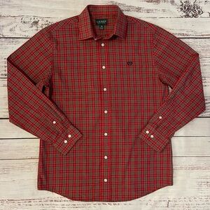 Lauren by Ralph Lauren Red Plaid Christmas Shirt size 18 Long Sleeve Button Down